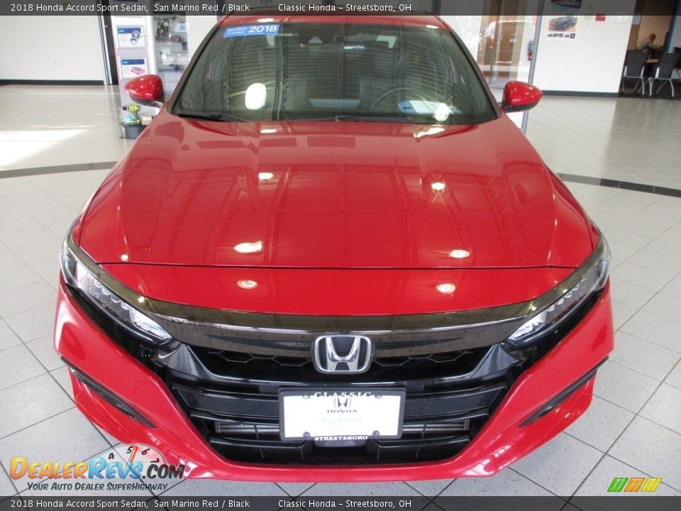2018 Honda Accord Sport Sedan San Marino Red / Black Photo #2