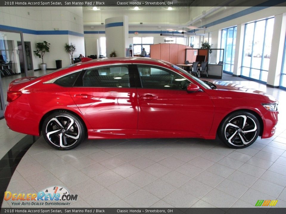 2018 Honda Accord Sport Sedan San Marino Red / Black Photo #4