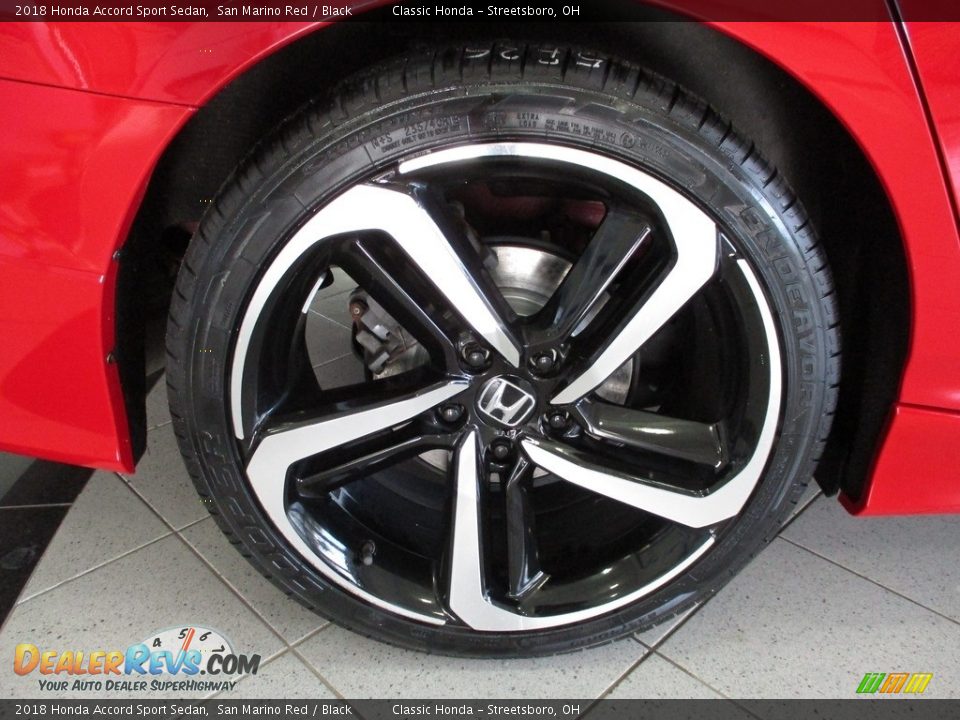 2018 Honda Accord Sport Sedan San Marino Red / Black Photo #6