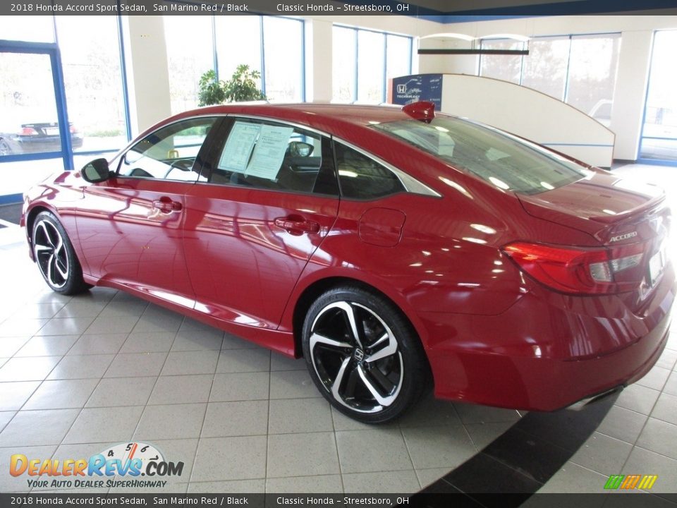 2018 Honda Accord Sport Sedan San Marino Red / Black Photo #9
