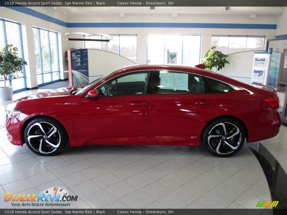 2018 Honda Accord Sport Sedan San Marino Red / Black Photo #10