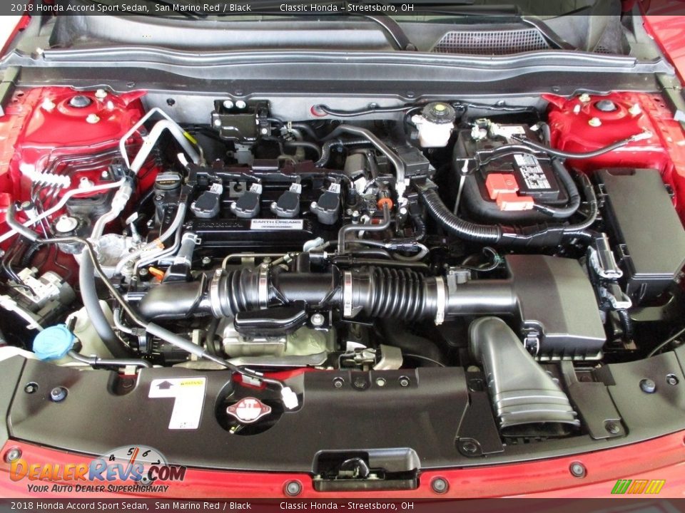 2018 Honda Accord Sport Sedan San Marino Red / Black Photo #16