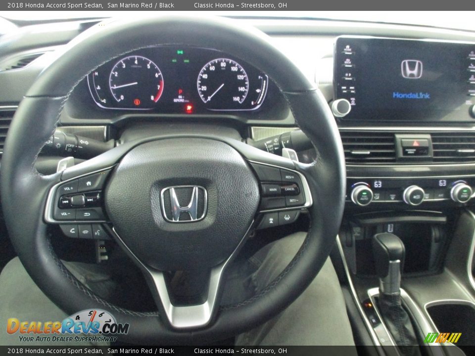 2018 Honda Accord Sport Sedan San Marino Red / Black Photo #31