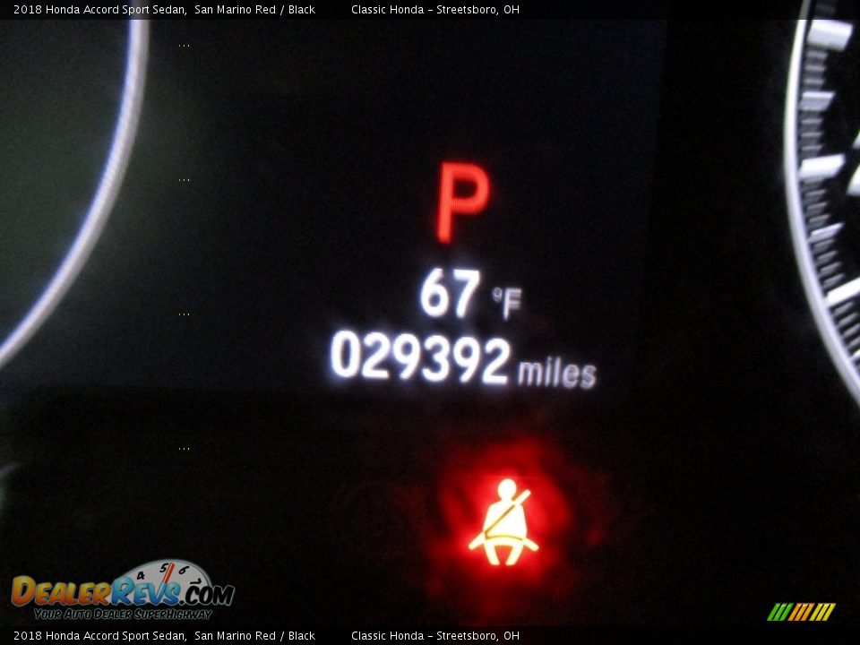 2018 Honda Accord Sport Sedan San Marino Red / Black Photo #32