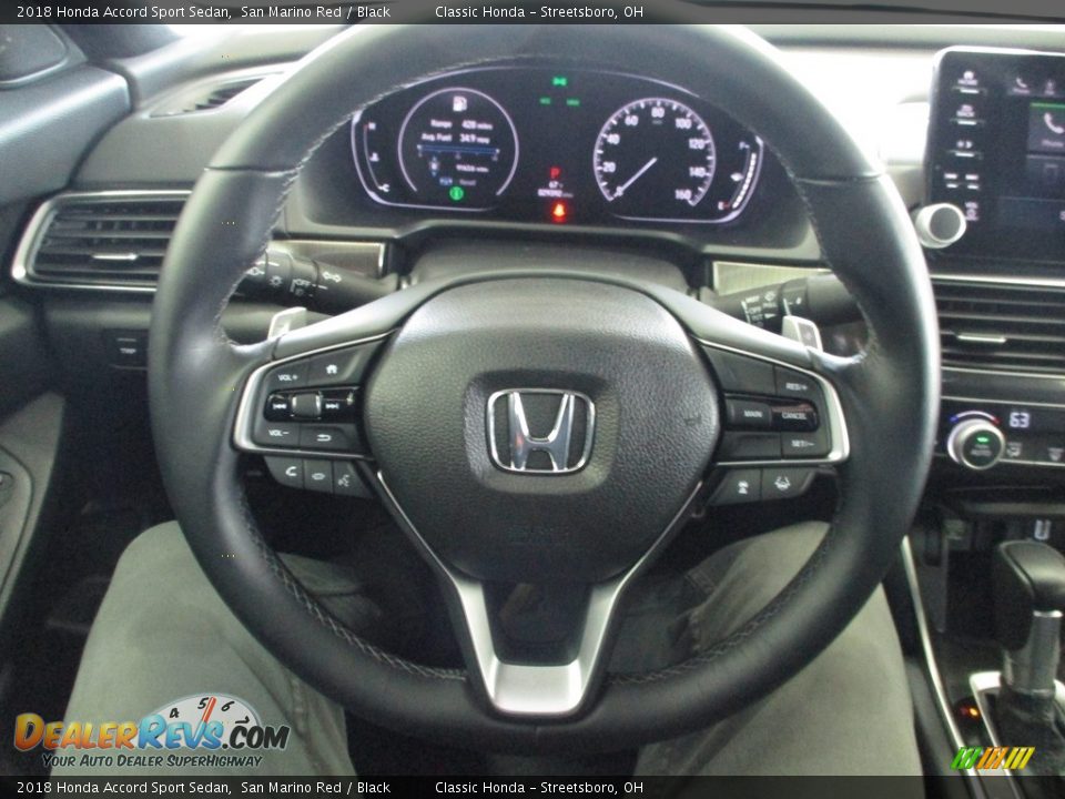 2018 Honda Accord Sport Sedan San Marino Red / Black Photo #33