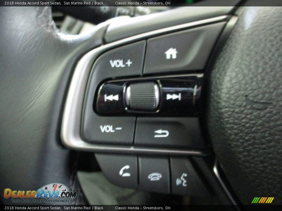 2018 Honda Accord Sport Sedan San Marino Red / Black Photo #34