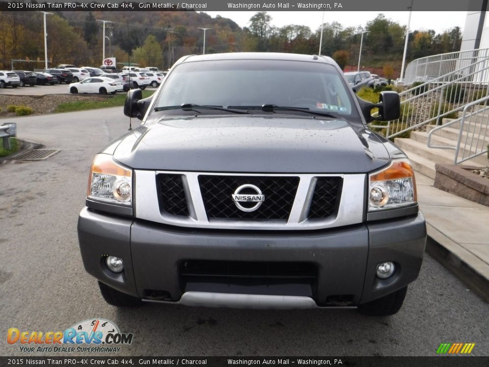 2015 Nissan Titan PRO-4X Crew Cab 4x4 Gun Metallic / Charcoal Photo #11