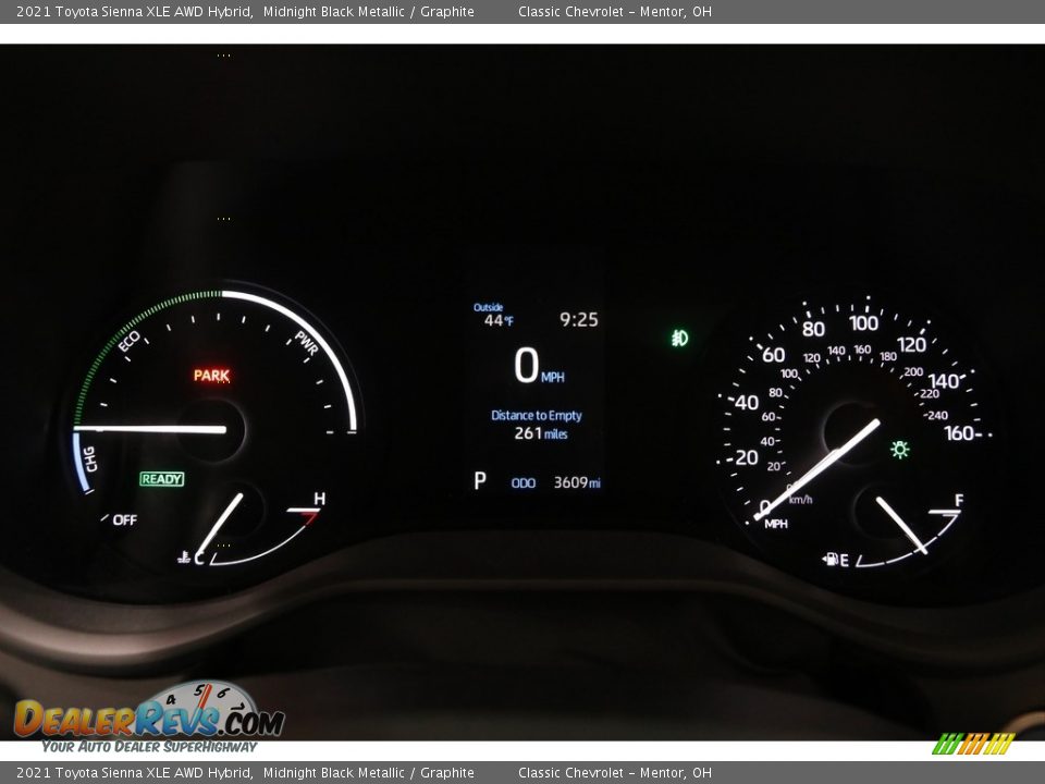 2021 Toyota Sienna XLE AWD Hybrid Gauges Photo #8