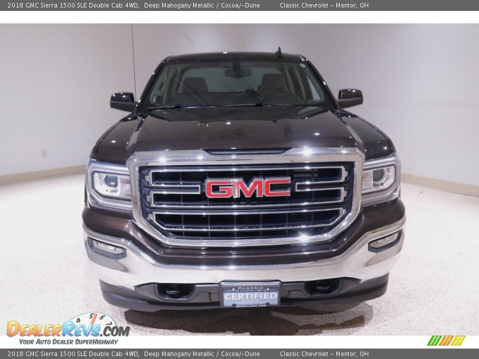 2018 GMC Sierra 1500 SLE Double Cab 4WD Deep Mahogany Metallic / Cocoa/­Dune Photo #2