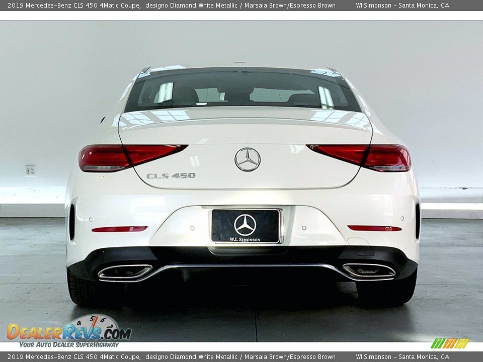 2019 Mercedes-Benz CLS 450 4Matic Coupe designo Diamond White Metallic / Marsala Brown/Espresso Brown Photo #3