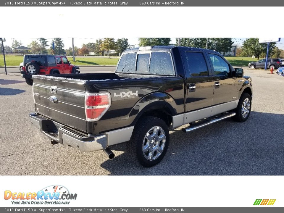 2013 Ford F150 XL SuperCrew 4x4 Tuxedo Black Metallic / Steel Gray Photo #8