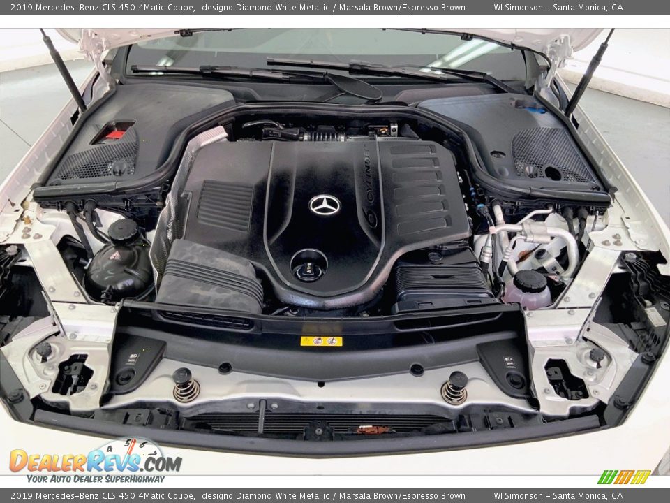 2019 Mercedes-Benz CLS 450 4Matic Coupe designo Diamond White Metallic / Marsala Brown/Espresso Brown Photo #9