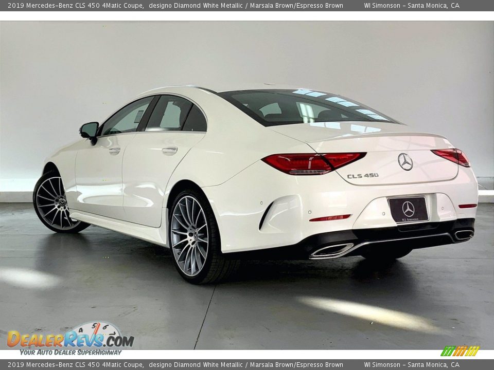 2019 Mercedes-Benz CLS 450 4Matic Coupe designo Diamond White Metallic / Marsala Brown/Espresso Brown Photo #10