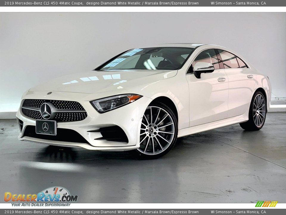 2019 Mercedes-Benz CLS 450 4Matic Coupe designo Diamond White Metallic / Marsala Brown/Espresso Brown Photo #12