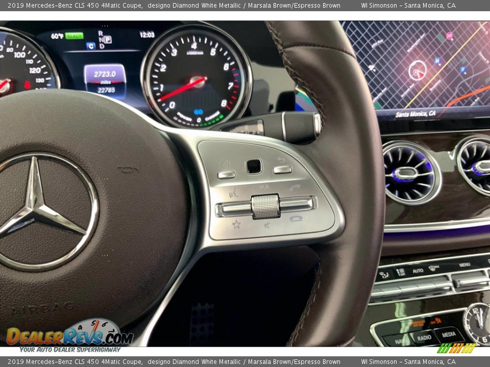 2019 Mercedes-Benz CLS 450 4Matic Coupe designo Diamond White Metallic / Marsala Brown/Espresso Brown Photo #22