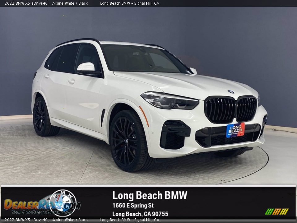 2022 BMW X5 sDrive40i Alpine White / Black Photo #1