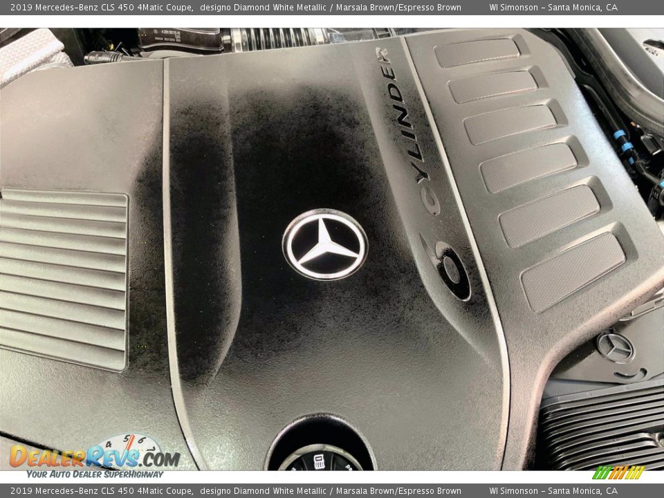 2019 Mercedes-Benz CLS 450 4Matic Coupe designo Diamond White Metallic / Marsala Brown/Espresso Brown Photo #32