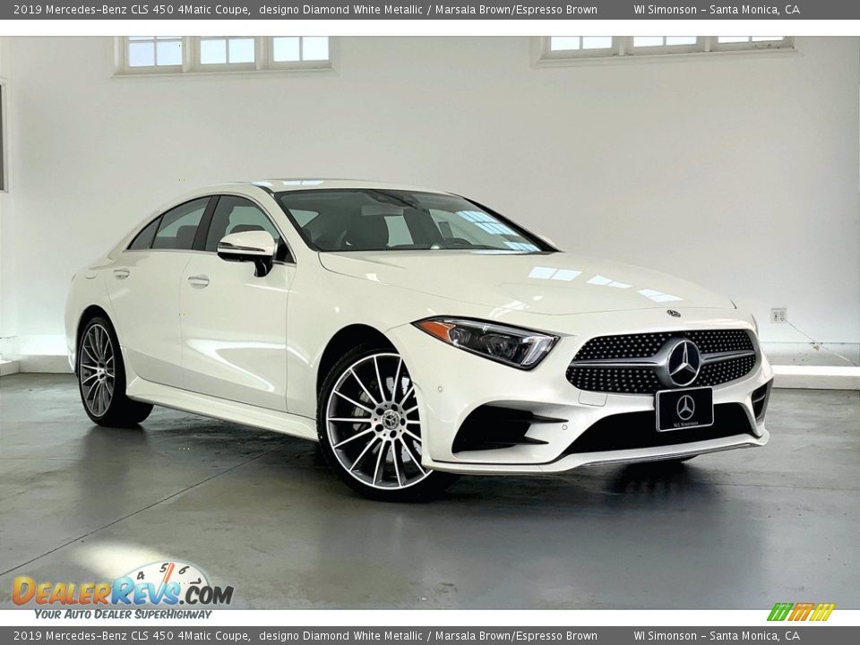 2019 Mercedes-Benz CLS 450 4Matic Coupe designo Diamond White Metallic / Marsala Brown/Espresso Brown Photo #34