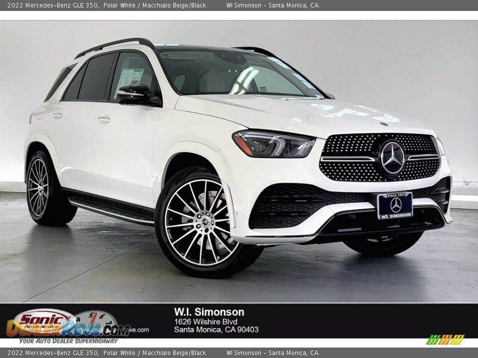 2022 Mercedes-Benz GLE 350 Polar White / Macchiato Beige/Black Photo #1