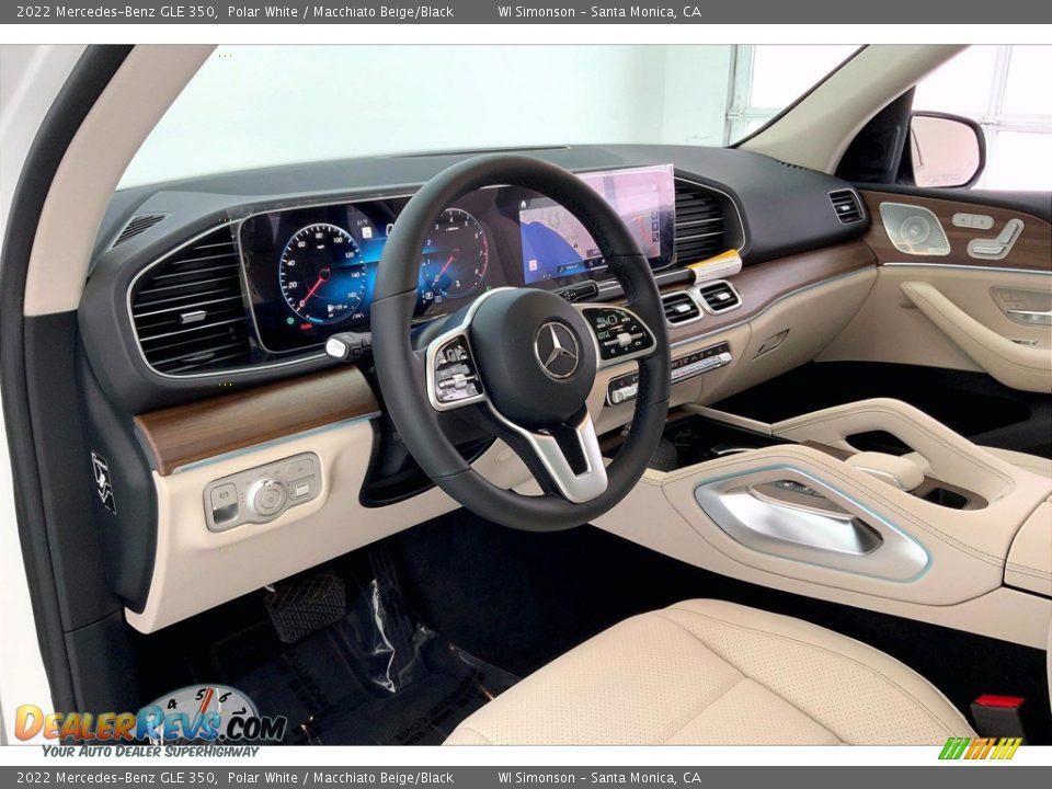 2022 Mercedes-Benz GLE 350 Polar White / Macchiato Beige/Black Photo #4