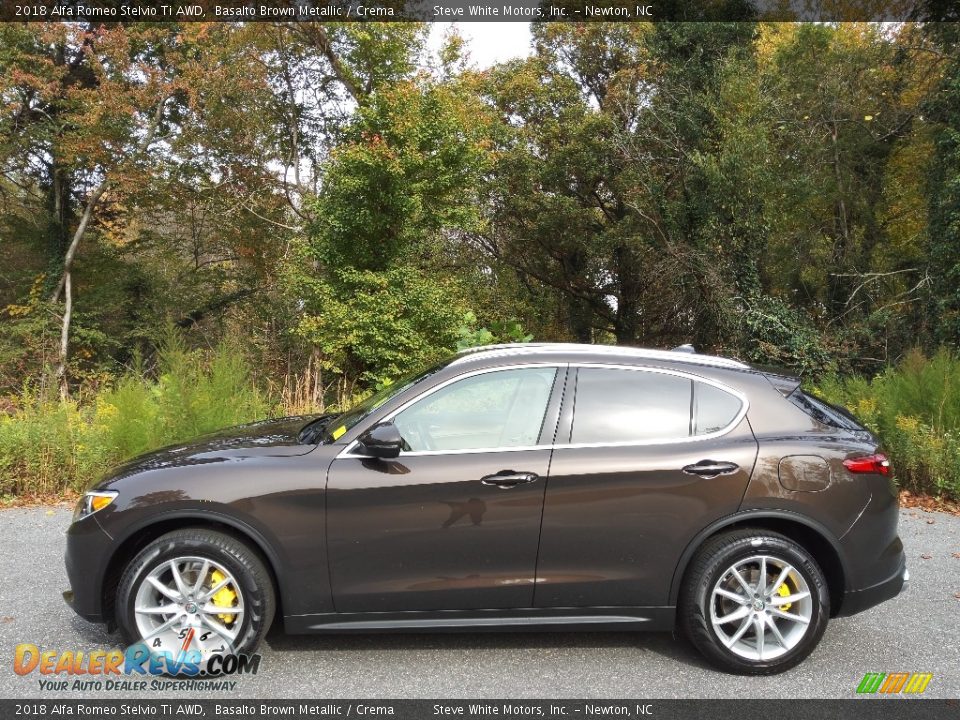 Basalto Brown Metallic 2018 Alfa Romeo Stelvio Ti AWD Photo #1