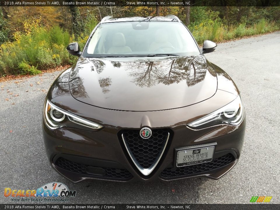 2018 Alfa Romeo Stelvio Ti AWD Basalto Brown Metallic / Crema Photo #4