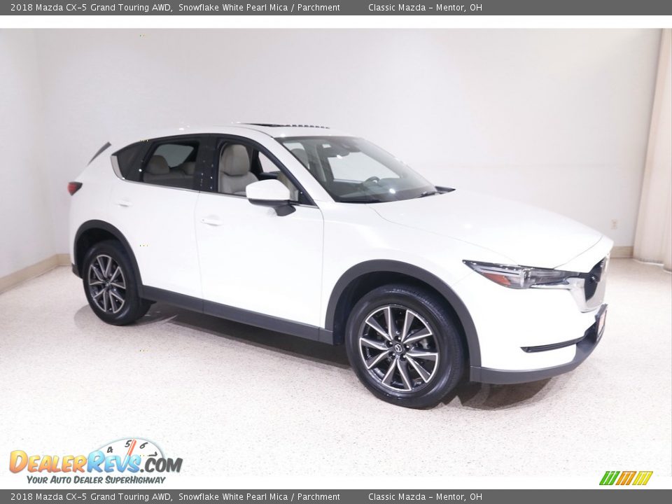 2018 Mazda CX-5 Grand Touring AWD Snowflake White Pearl Mica / Parchment Photo #1