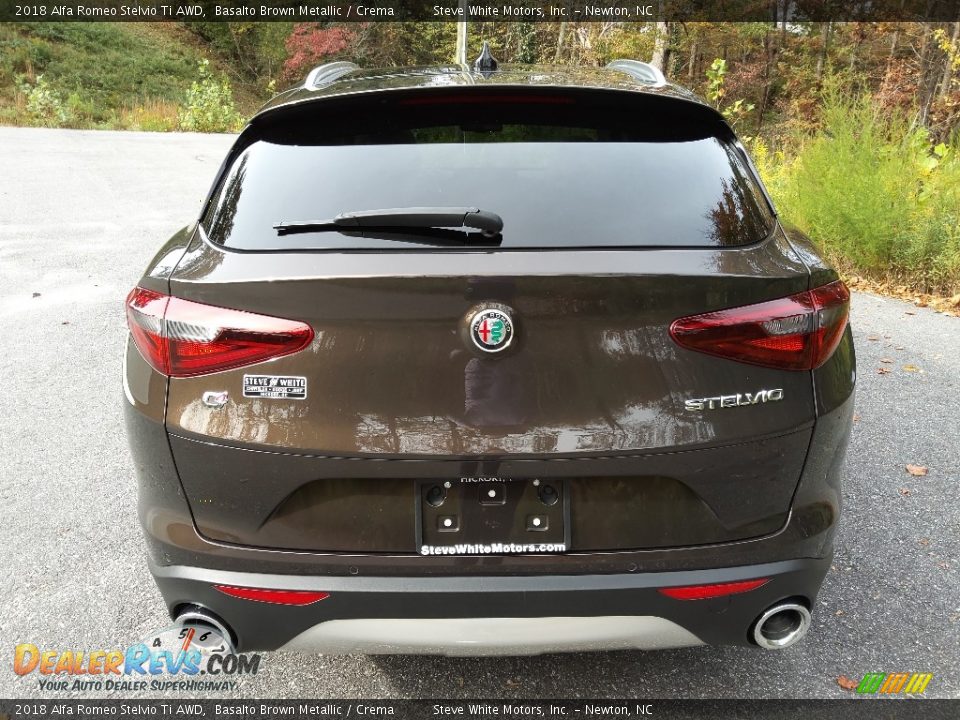 2018 Alfa Romeo Stelvio Ti AWD Basalto Brown Metallic / Crema Photo #8