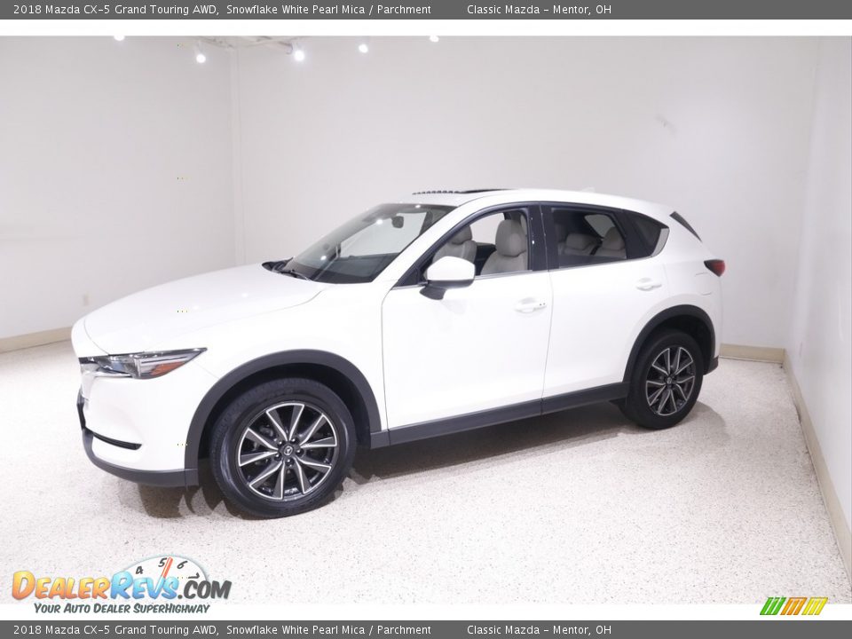 2018 Mazda CX-5 Grand Touring AWD Snowflake White Pearl Mica / Parchment Photo #3