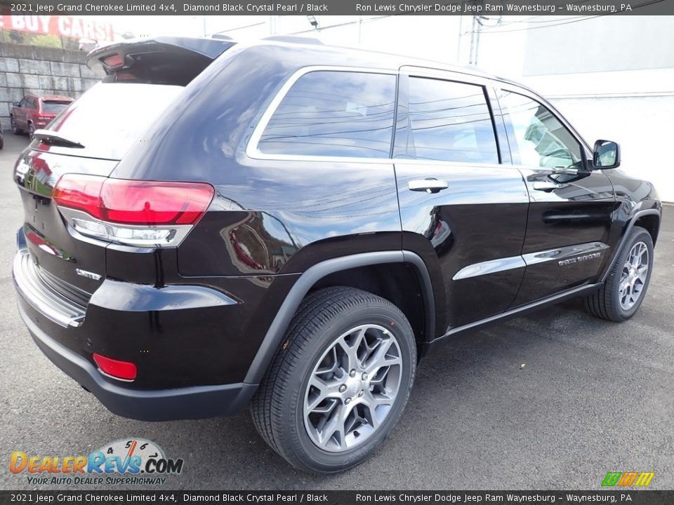 2021 Jeep Grand Cherokee Limited 4x4 Diamond Black Crystal Pearl / Black Photo #6