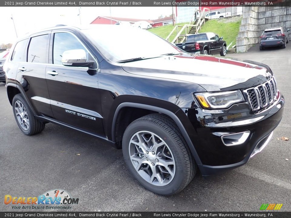 2021 Jeep Grand Cherokee Limited 4x4 Diamond Black Crystal Pearl / Black Photo #8