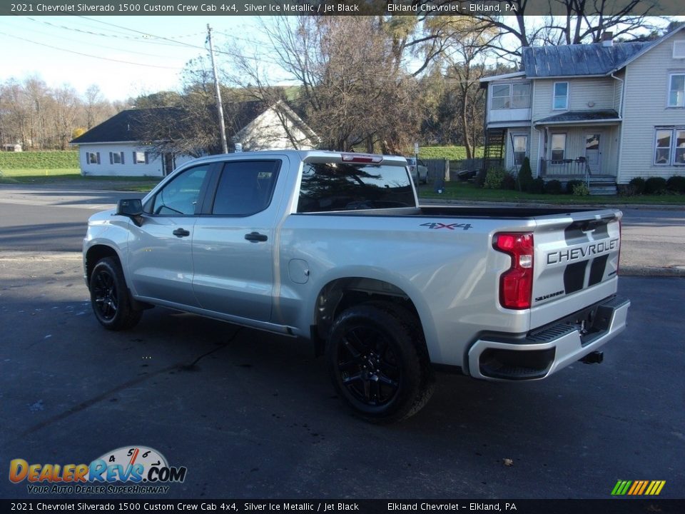 2021 Chevrolet Silverado 1500 Custom Crew Cab 4x4 Silver Ice Metallic / Jet Black Photo #5