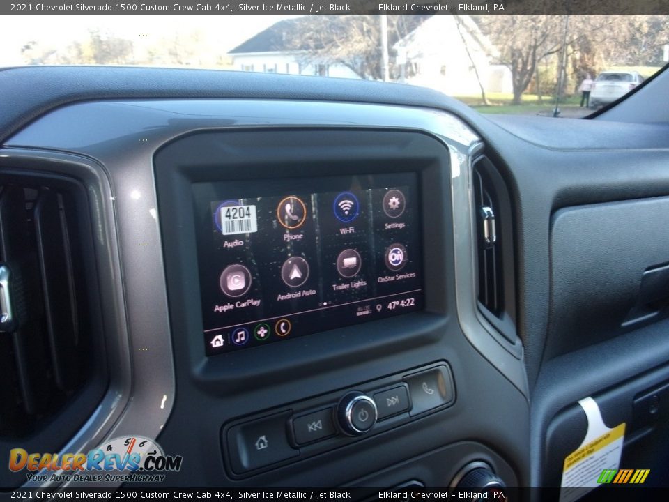 2021 Chevrolet Silverado 1500 Custom Crew Cab 4x4 Silver Ice Metallic / Jet Black Photo #29