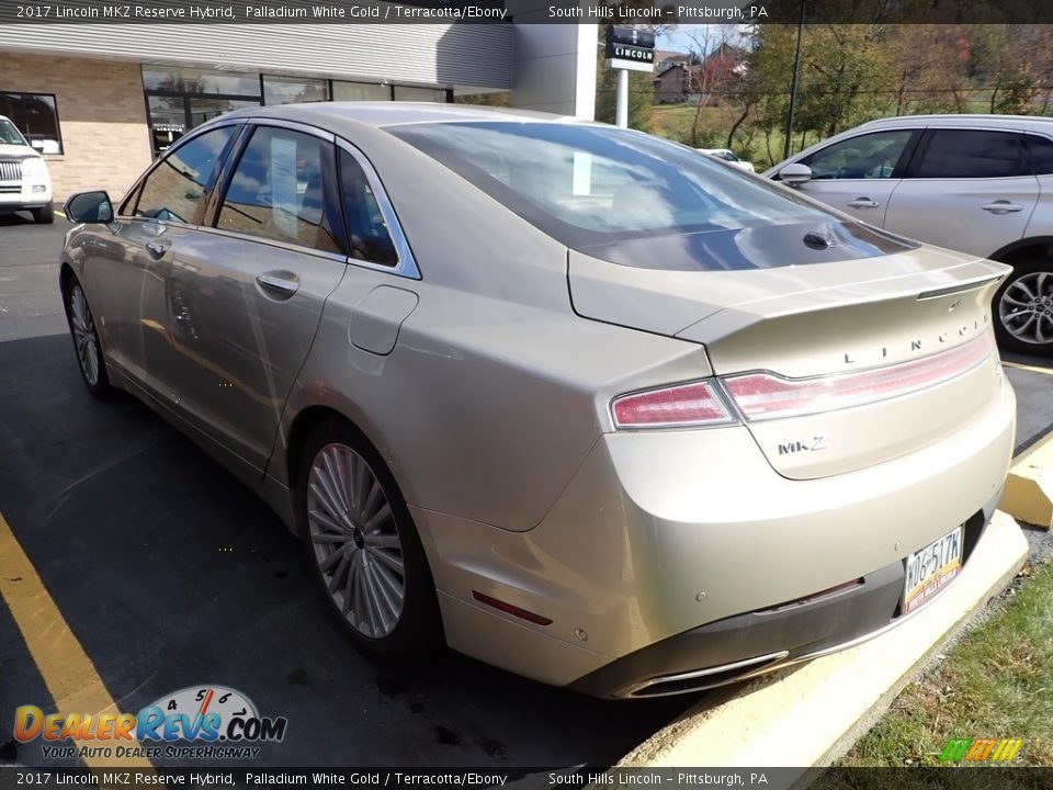 2017 Lincoln MKZ Reserve Hybrid Palladium White Gold / Terracotta/Ebony Photo #2