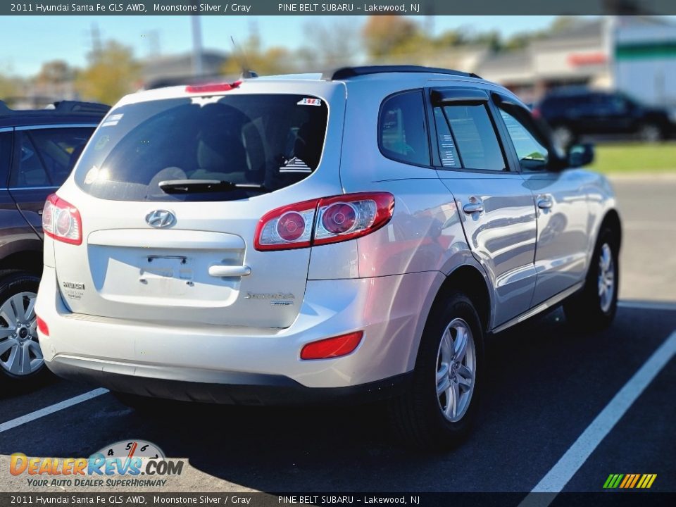 2011 Hyundai Santa Fe GLS AWD Moonstone Silver / Gray Photo #3