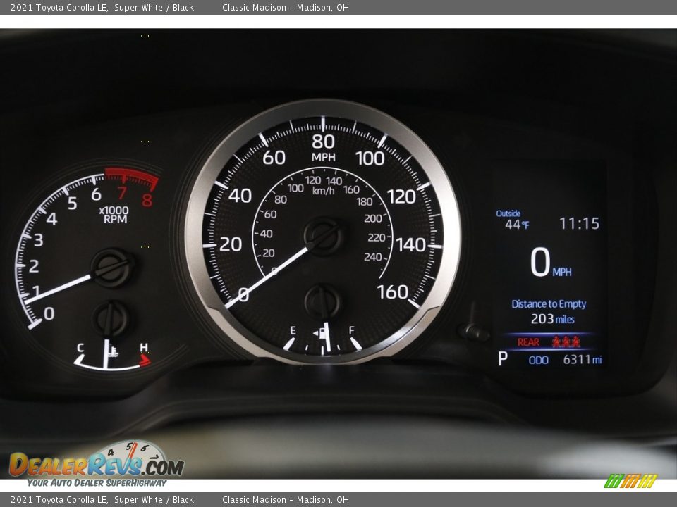 2021 Toyota Corolla LE Gauges Photo #8