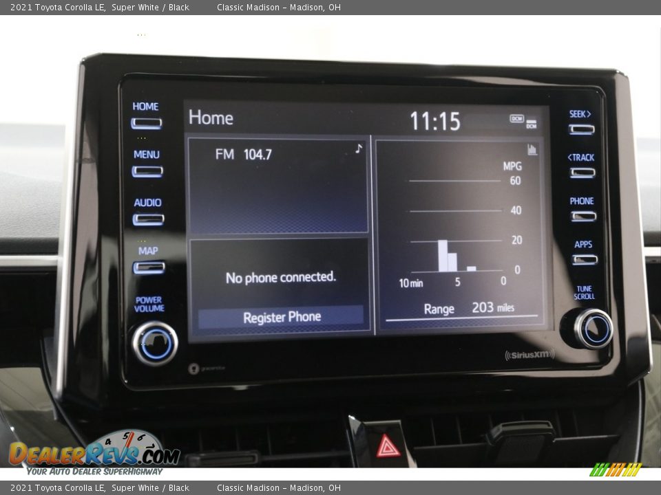 2021 Toyota Corolla LE Super White / Black Photo #10