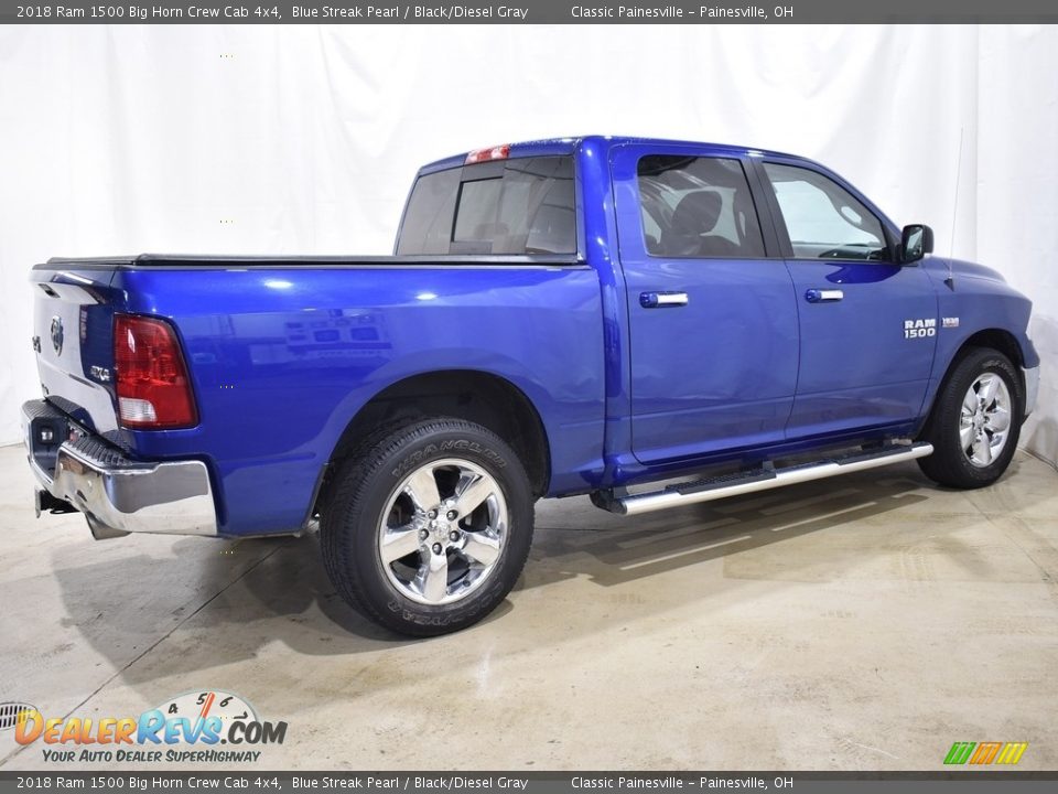 2018 Ram 1500 Big Horn Crew Cab 4x4 Blue Streak Pearl / Black/Diesel Gray Photo #2