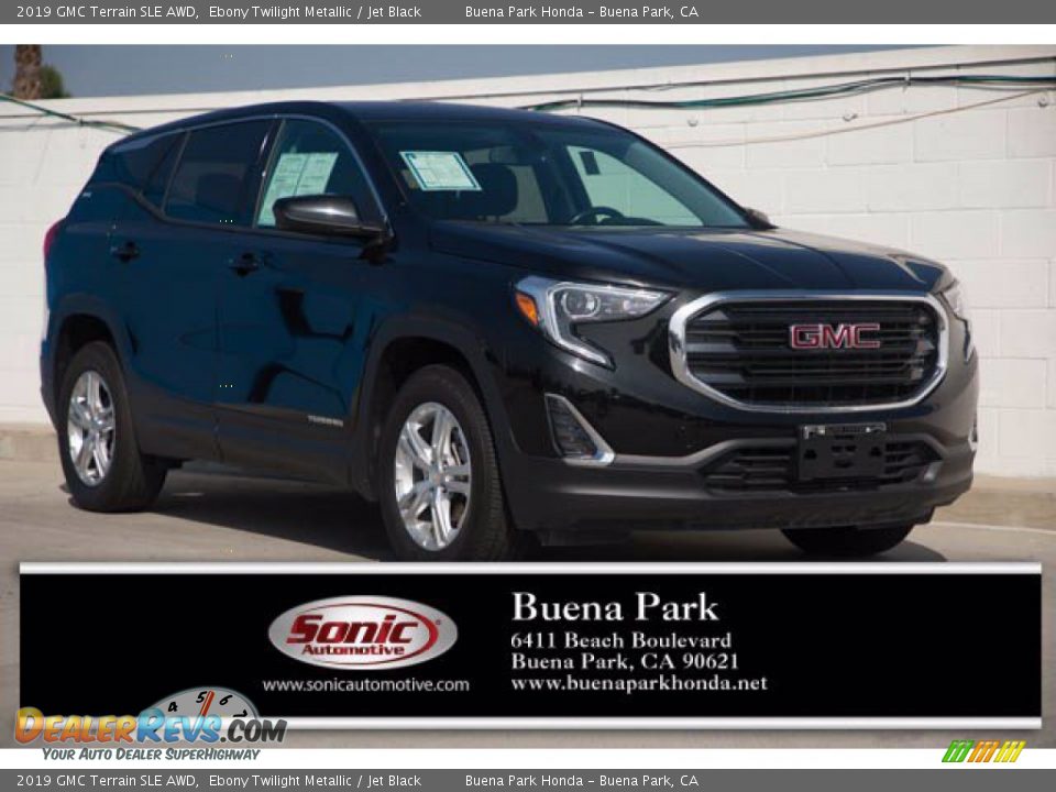 2019 GMC Terrain SLE AWD Ebony Twilight Metallic / Jet Black Photo #1