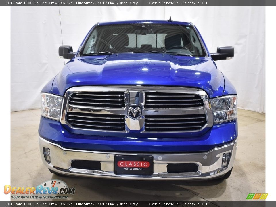 2018 Ram 1500 Big Horn Crew Cab 4x4 Blue Streak Pearl / Black/Diesel Gray Photo #4