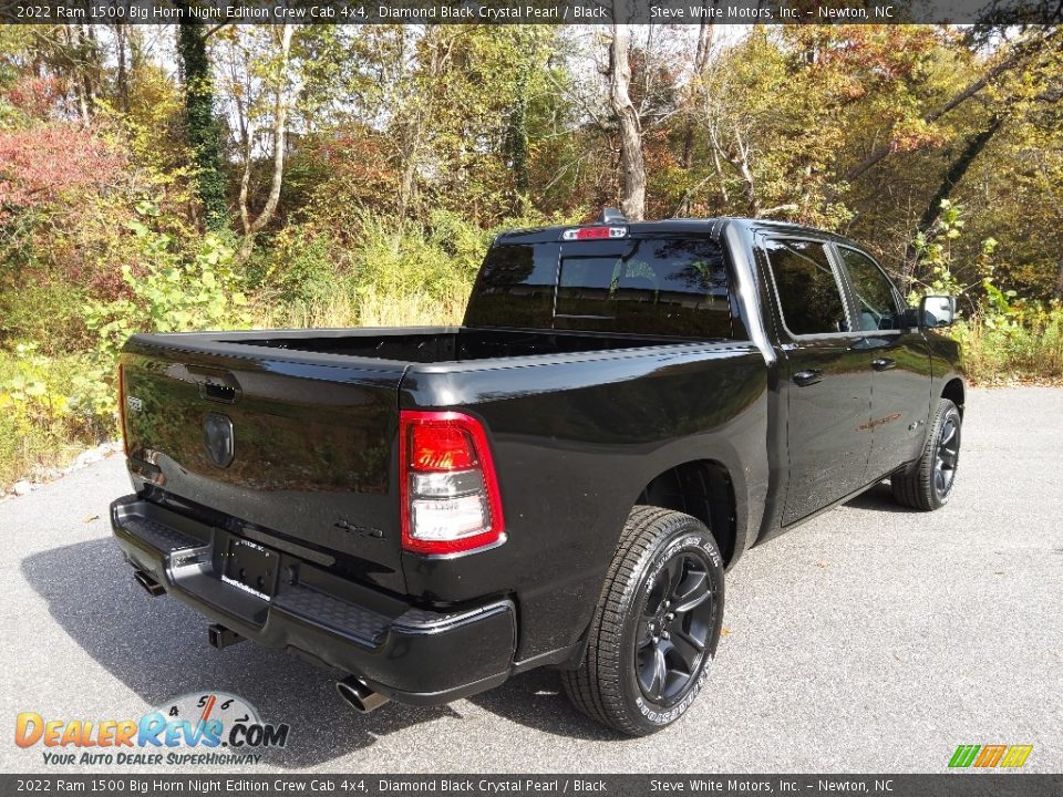 2022 Ram 1500 Big Horn Night Edition Crew Cab 4x4 Diamond Black Crystal Pearl / Black Photo #6