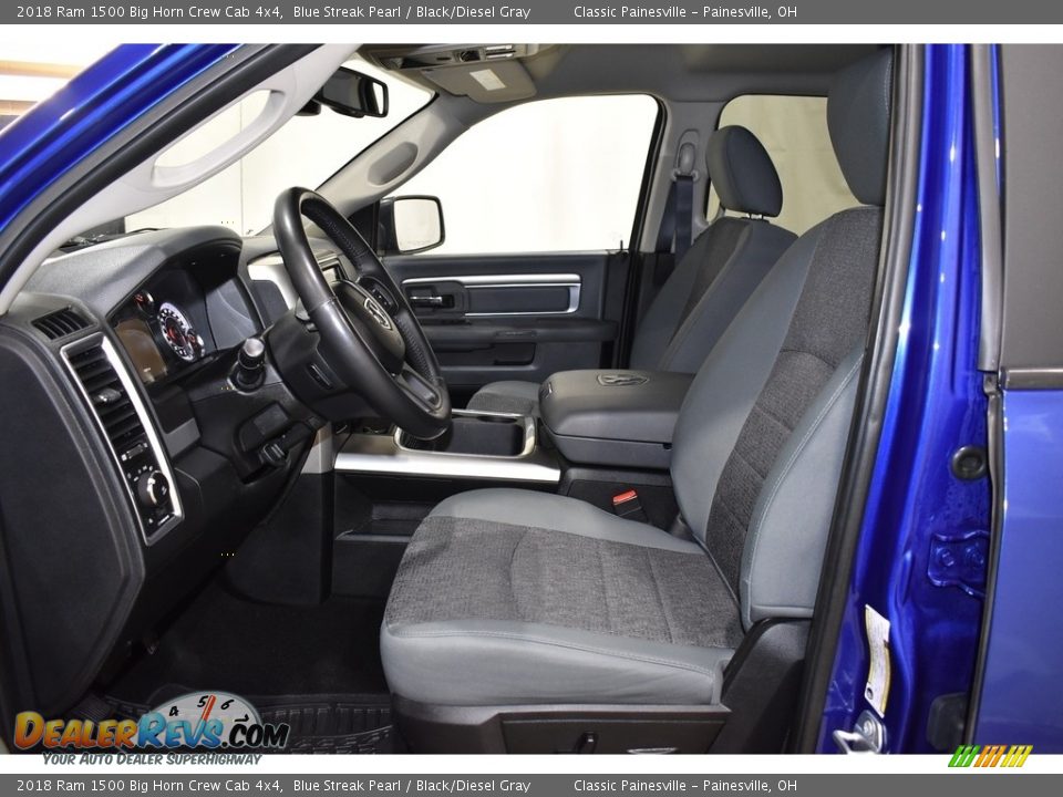 2018 Ram 1500 Big Horn Crew Cab 4x4 Blue Streak Pearl / Black/Diesel Gray Photo #7