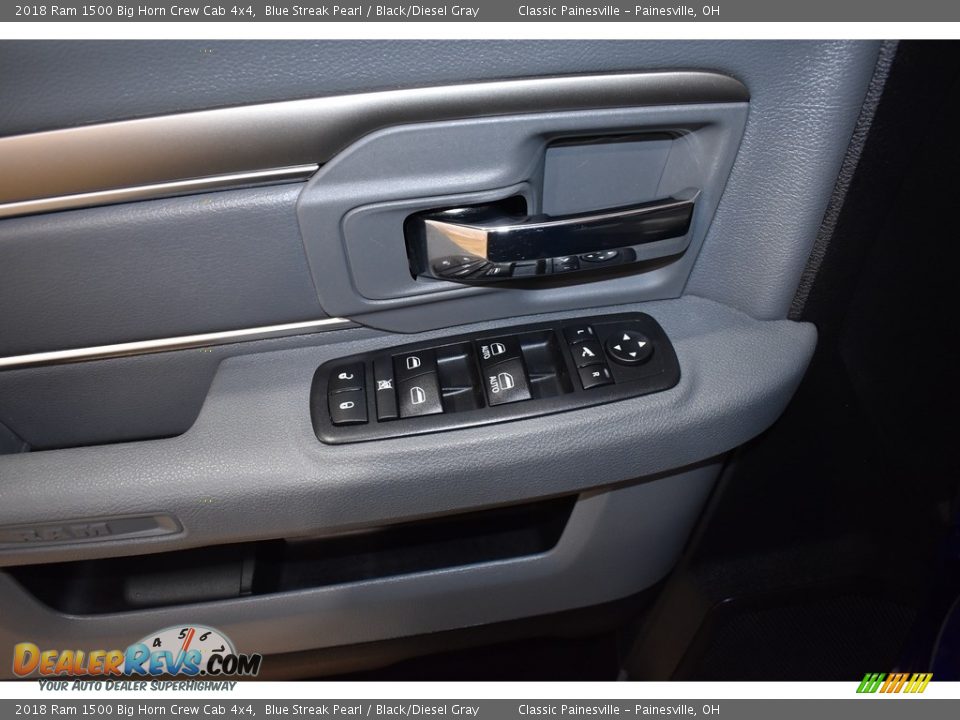 2018 Ram 1500 Big Horn Crew Cab 4x4 Blue Streak Pearl / Black/Diesel Gray Photo #10
