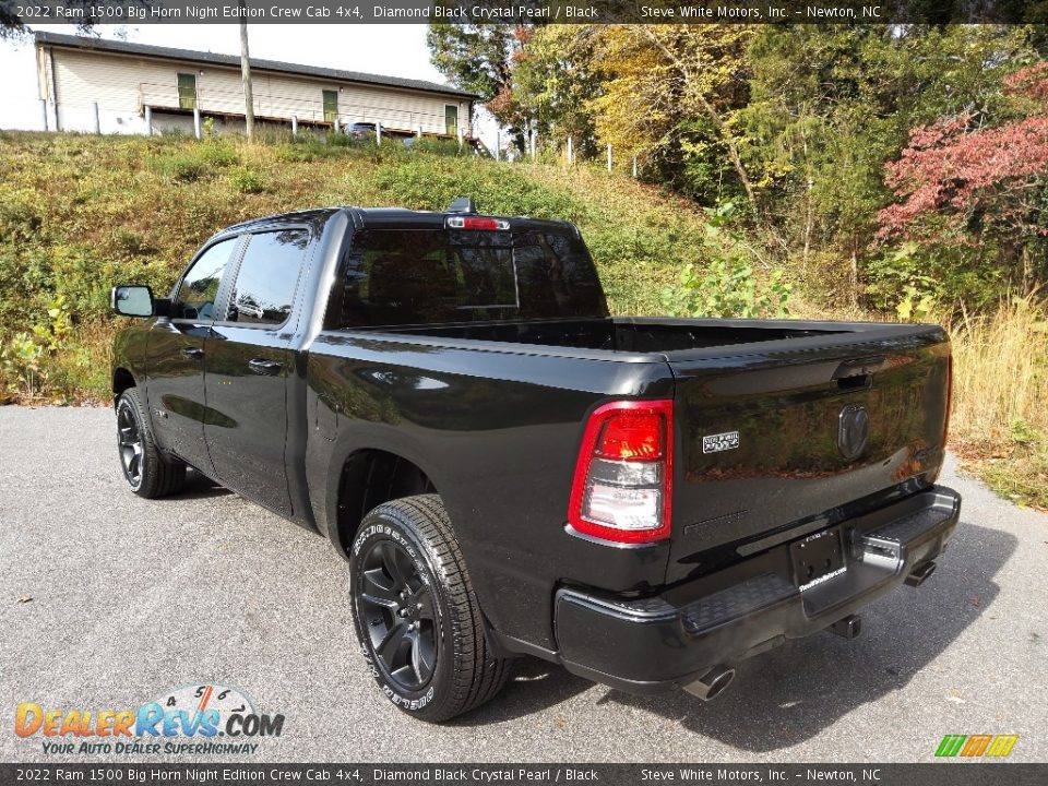 2022 Ram 1500 Big Horn Night Edition Crew Cab 4x4 Diamond Black Crystal Pearl / Black Photo #9