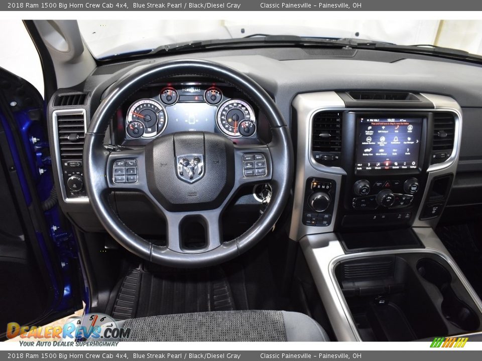 2018 Ram 1500 Big Horn Crew Cab 4x4 Blue Streak Pearl / Black/Diesel Gray Photo #12