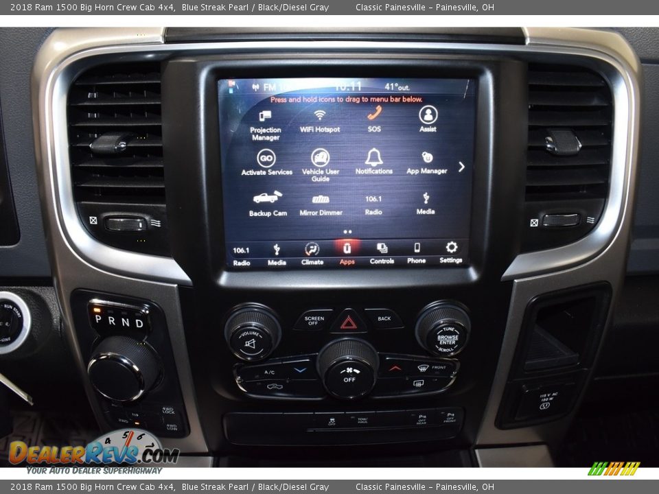 2018 Ram 1500 Big Horn Crew Cab 4x4 Blue Streak Pearl / Black/Diesel Gray Photo #13