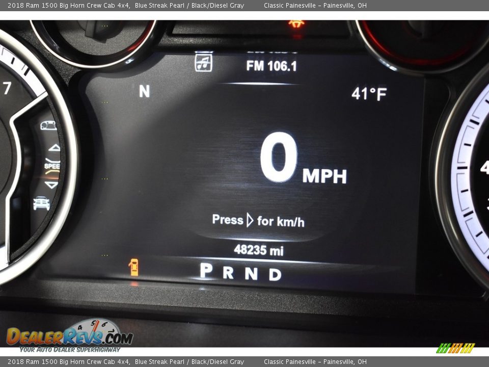 2018 Ram 1500 Big Horn Crew Cab 4x4 Blue Streak Pearl / Black/Diesel Gray Photo #16