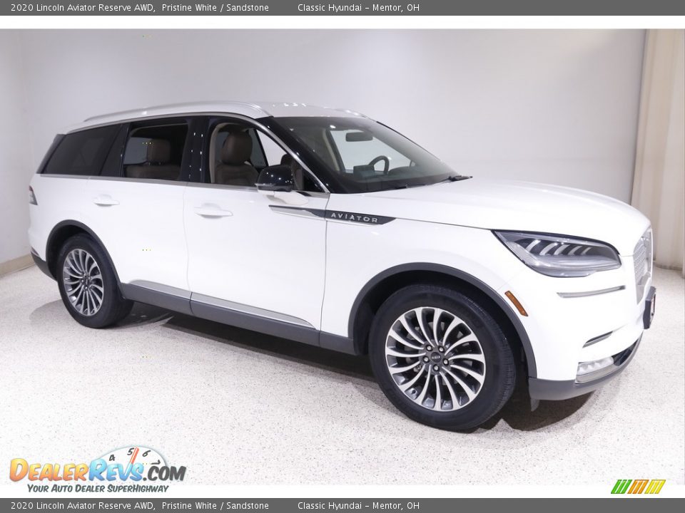 2020 Lincoln Aviator Reserve AWD Pristine White / Sandstone Photo #1