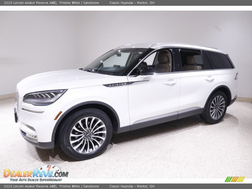 2020 Lincoln Aviator Reserve AWD Pristine White / Sandstone Photo #3