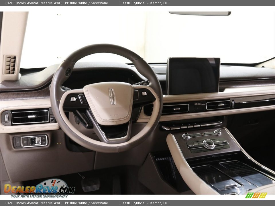 2020 Lincoln Aviator Reserve AWD Pristine White / Sandstone Photo #6